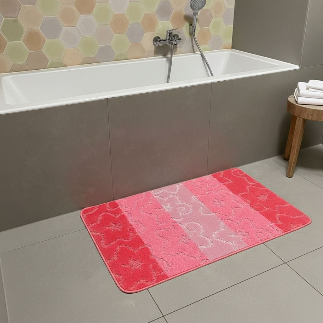 Light gray bathroom rug set - 2 pieces - 50x80, 40x50 cm