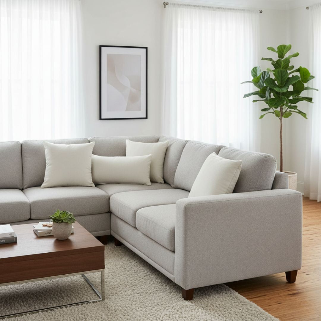 Dekokissen (mit Einlage) 45x45 cm (creme)