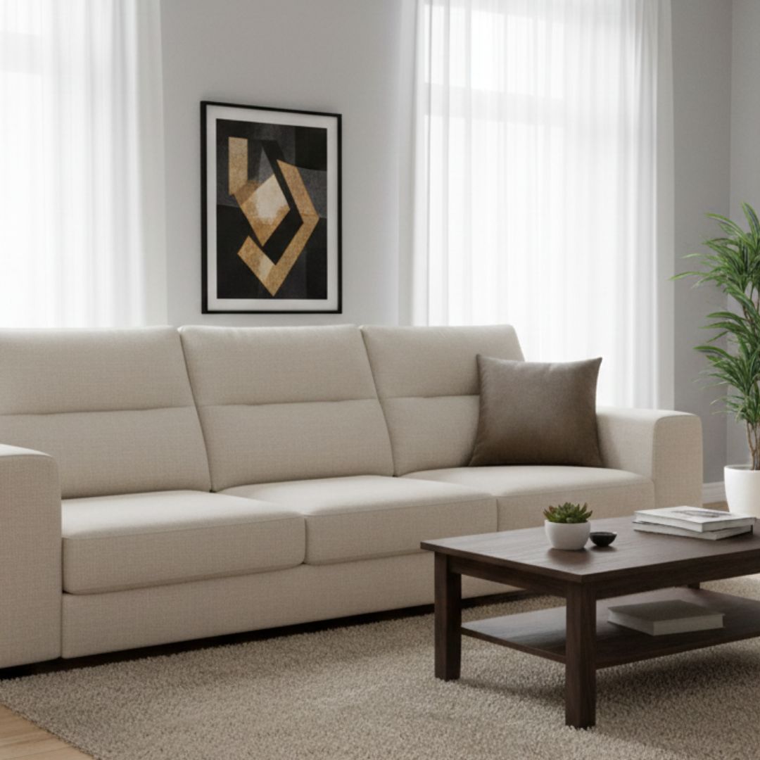 Dekokissen (mit Einlage) 45x45 cm (creme)