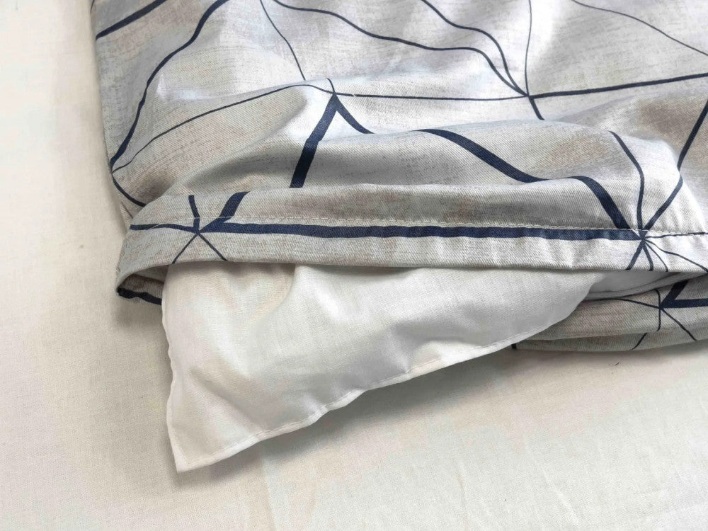 Cotton sateen pillowcase - Gray pattern
