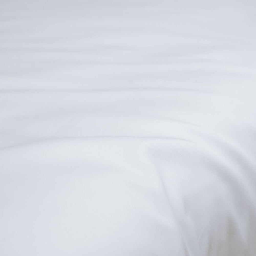 Baumwollsatin-Bettwäscheset mit englischem Rand - 3-teilig - Hellgrau - TC 250