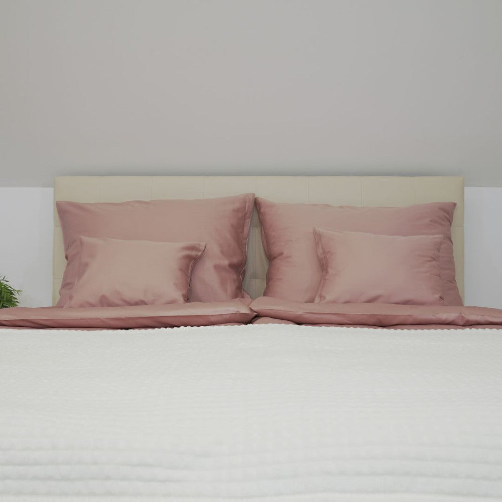 Sandfarbene Satin-Bettwäschegarnitur - TC 300