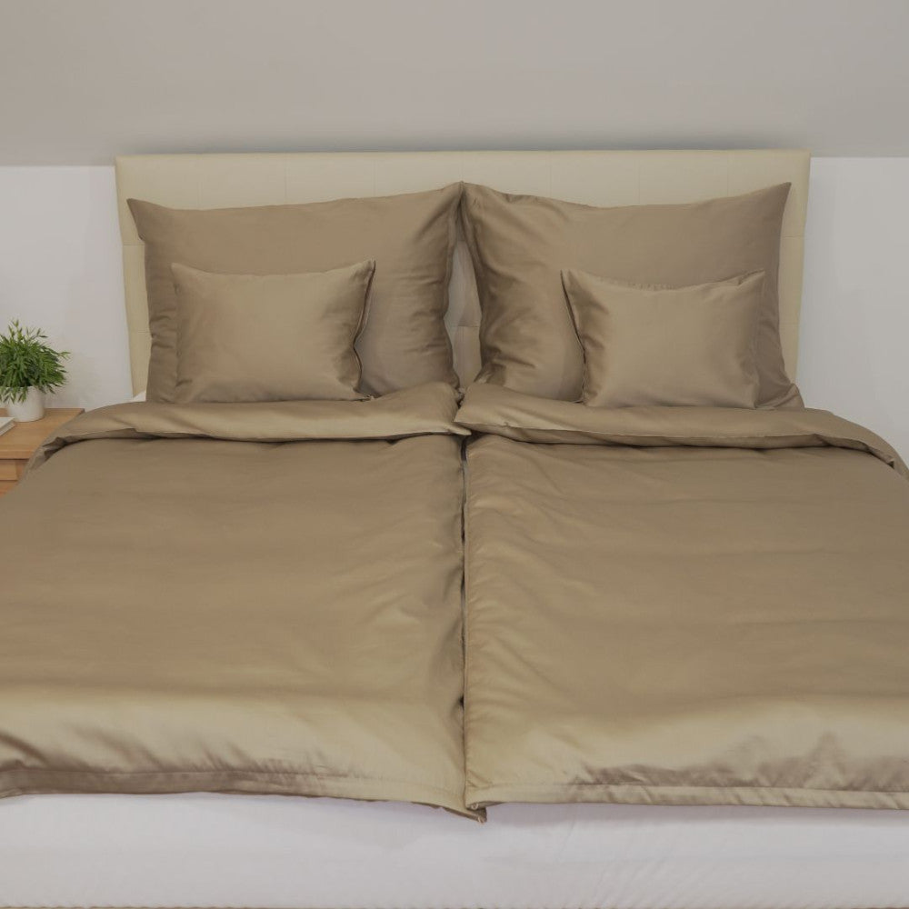 Mogyoró szatén ágyneműhuzat garnitúra - 3 részes - TC 250