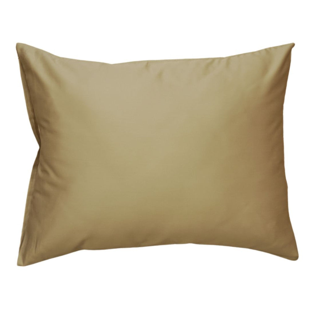 Hazelnut colored satin pillowcase and duvet cover - TC 250
