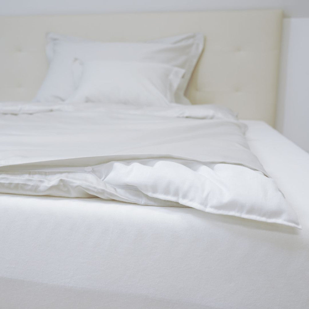 Kissenbezug aus Baumwollsatin mit englischer Kante - Hellgrau - TC 250