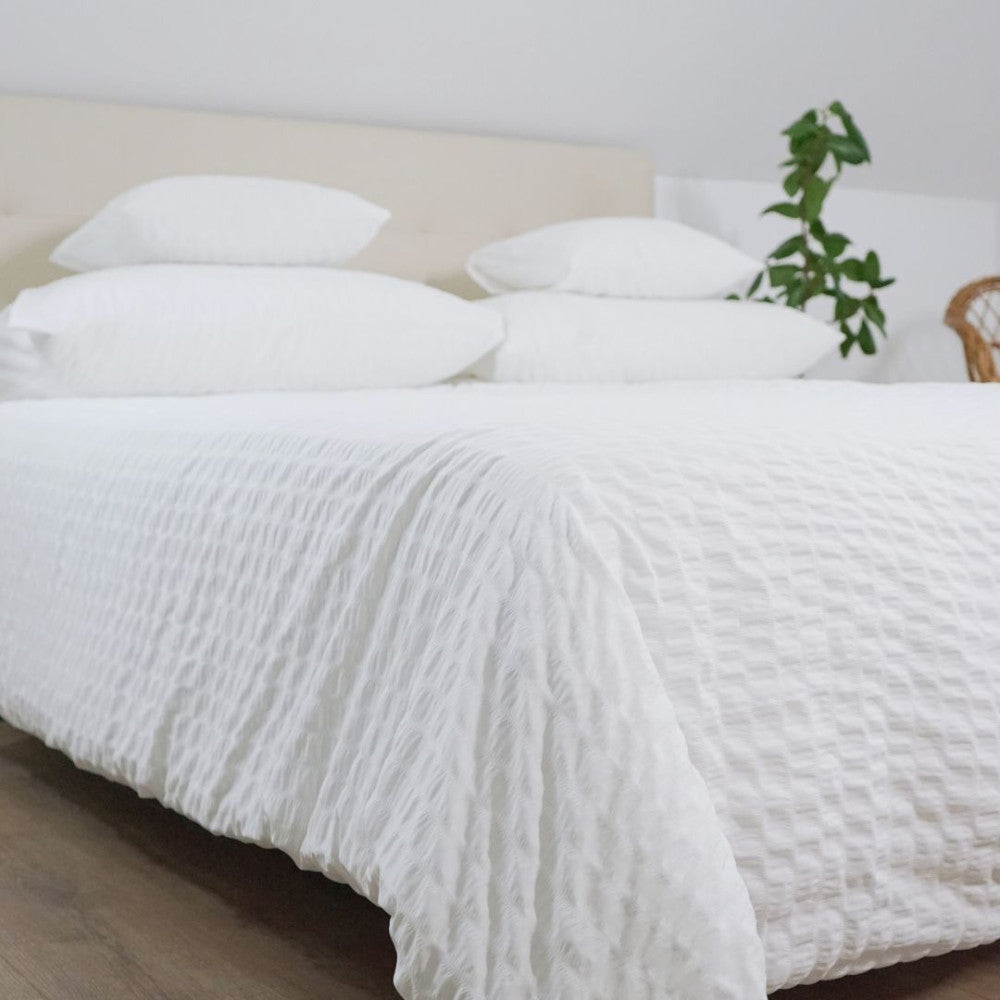 Crepe bed linen set - 80% Cotton - 20% PE - fold-over - set of 3 - 130 gr/m2