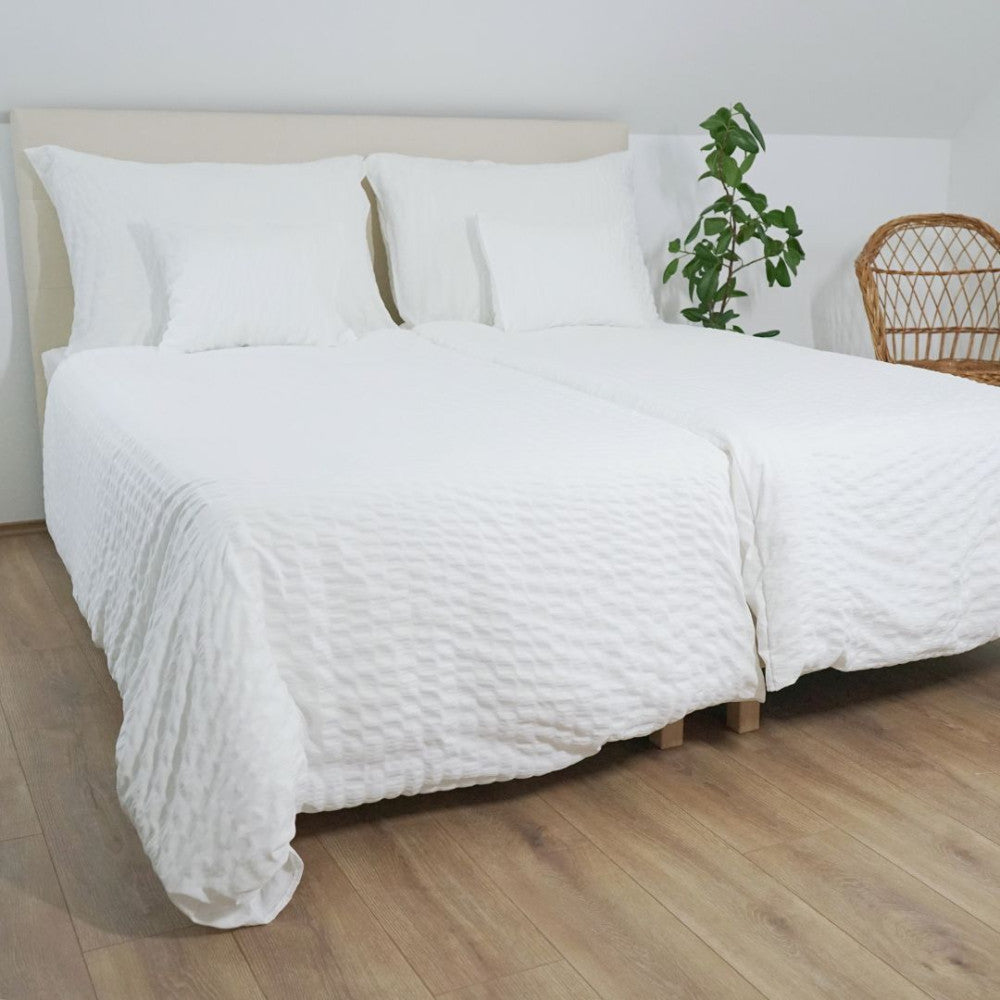 Crepe bed linen set - 80% Cotton - 20% PE - fold-over - set of 2 - 130 gr/m2