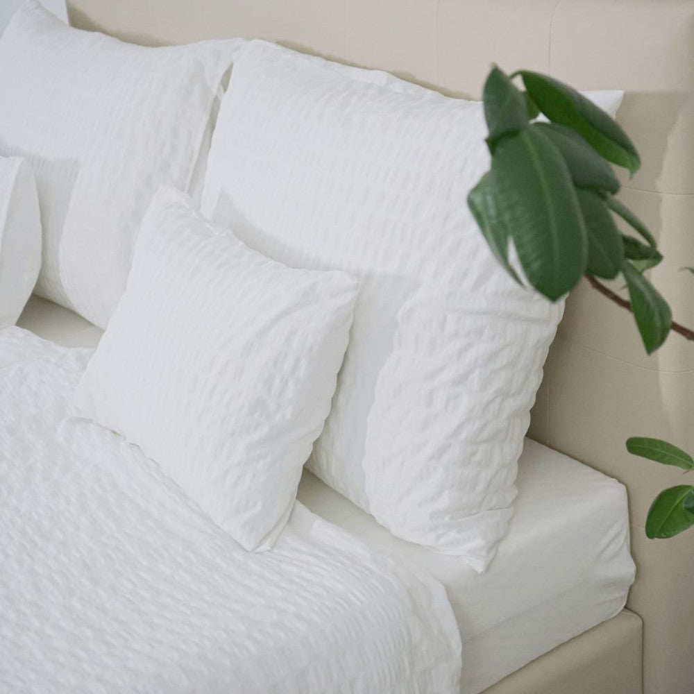 Crepe bed linen set - 80% Cotton - 20% PE - fold-over - set of 2 - 130 gr/m2