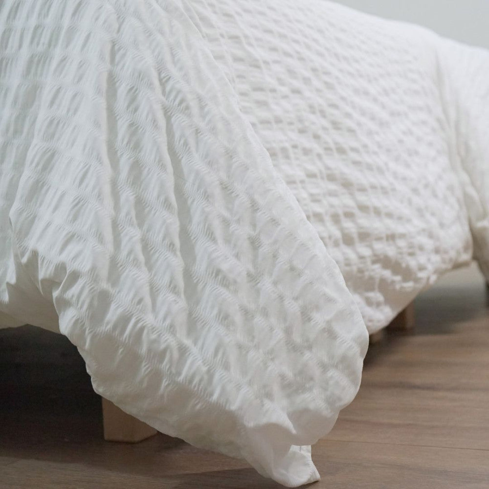 Krepp-Bettwäscheset – 80 % Baumwolle – 20 % PE – umklappbar – 2er-Set – 130 g/m2