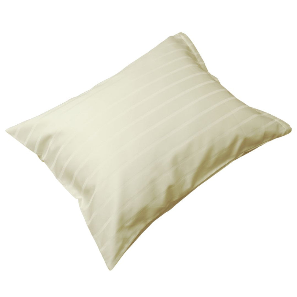 Champagnerfarbenes Hotel-Bettlakenset mit Streifen – 80 % Baumwolle – 20 % PE – Spannbettlaken – 3er-Set – 150 g/m² – verpackt