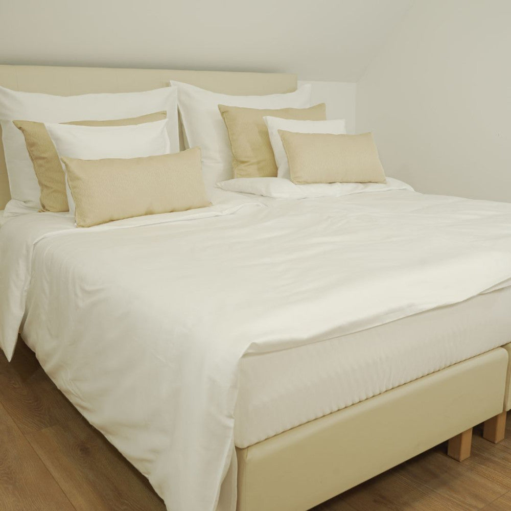 Hotel PERCAL Bettlaken aus 100 % Baumwollleinen – Spannbettlaken – 2er-Set – 120 g/m² – verpackt