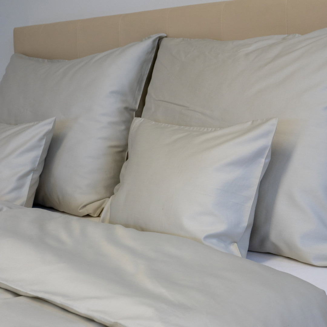 Bézs egyszínű szatén ágyneműhuzat garnitúra - TC 300