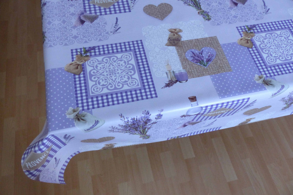 Wachstuch-Tischdecke - Premium-Qualität! - Lavendel