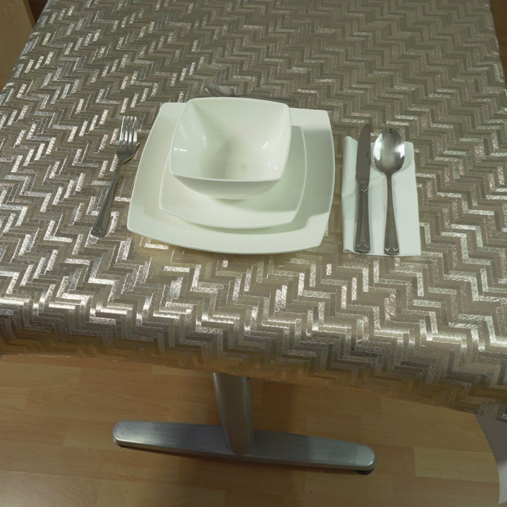 Gold-Wachstuch-Tischdecke - Premium-Qualität - Goldfarbe