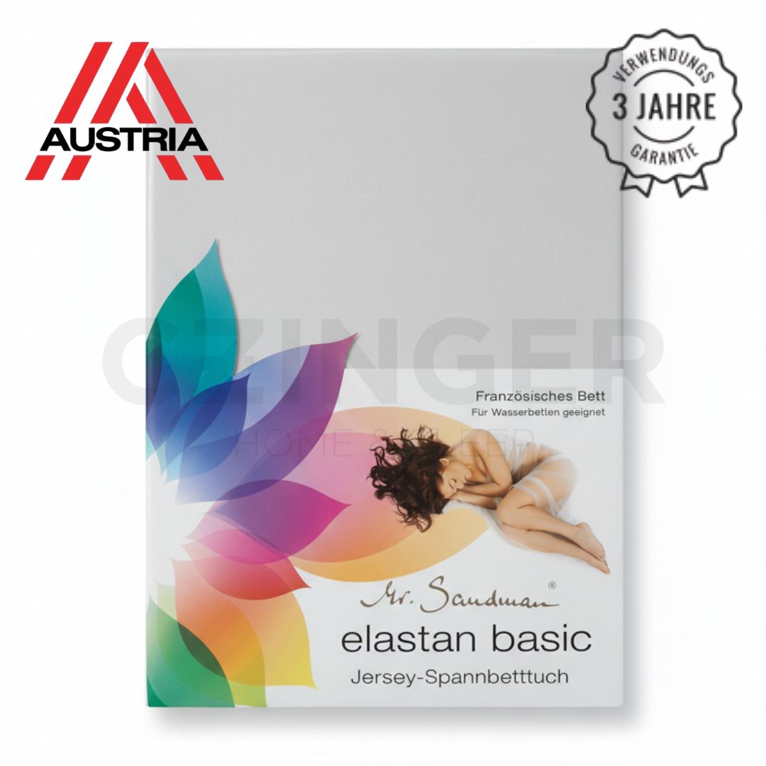 Extra Baumwolle - Elasthan-Bettlaken - weiß - Premium-Qualität! - 195 gr/m2