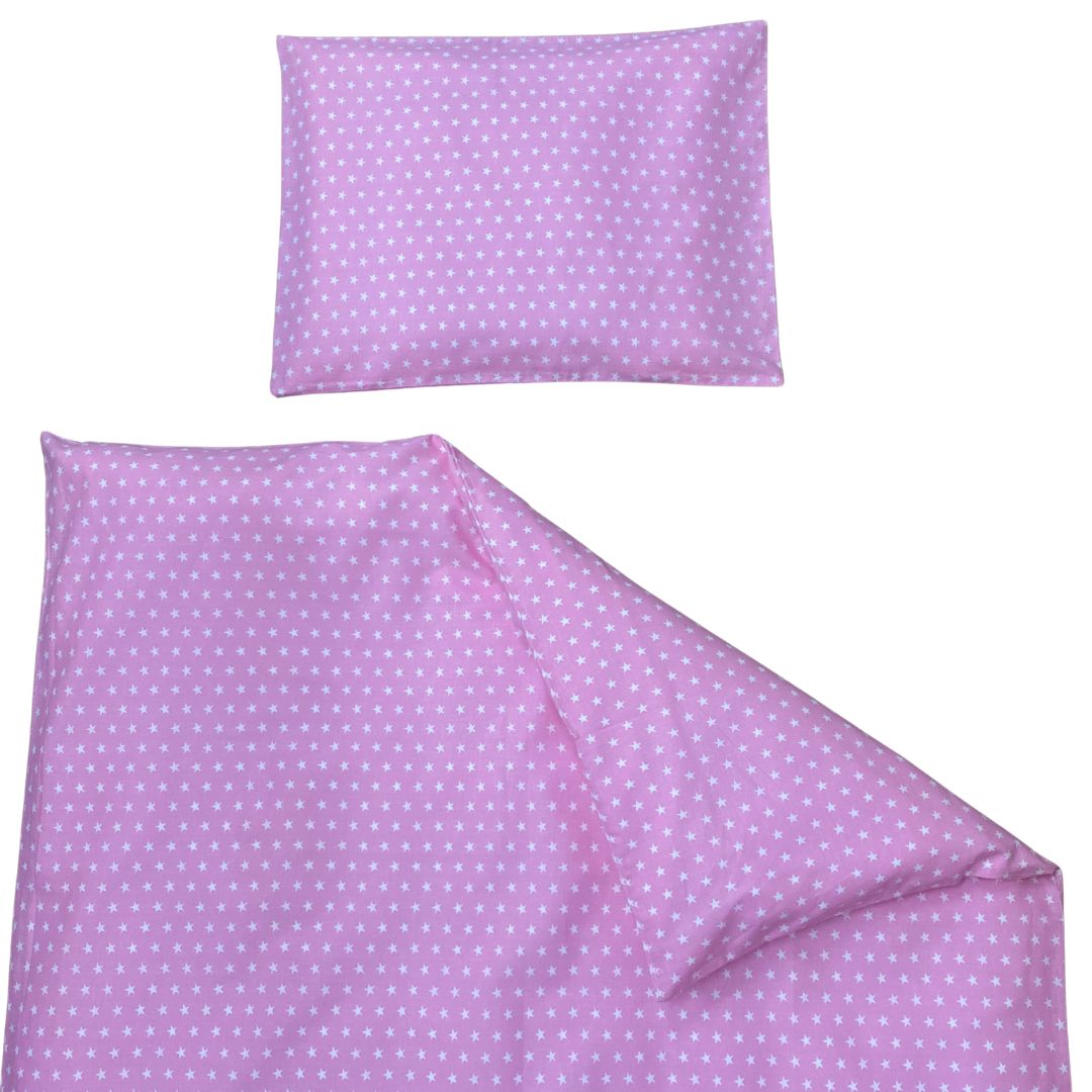 Ovis bed linen set - Cotton 2 pcs - Pink stars
