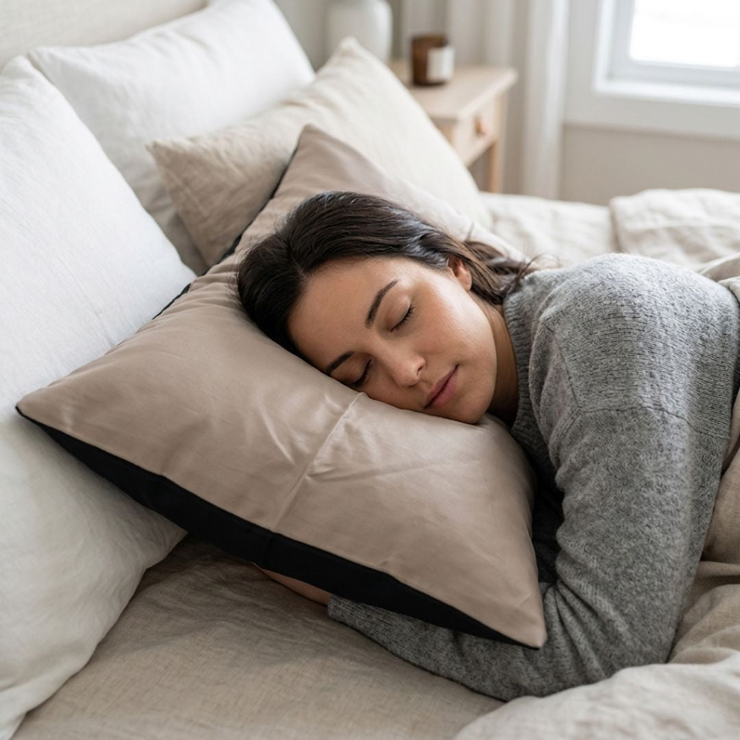 Mauve satin pillowcase - TC 250