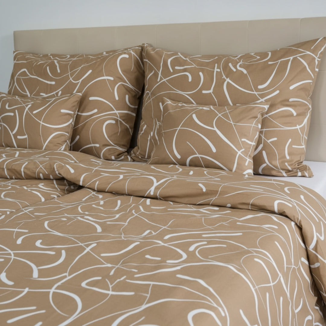 Cotton bed linen set - Blue circles