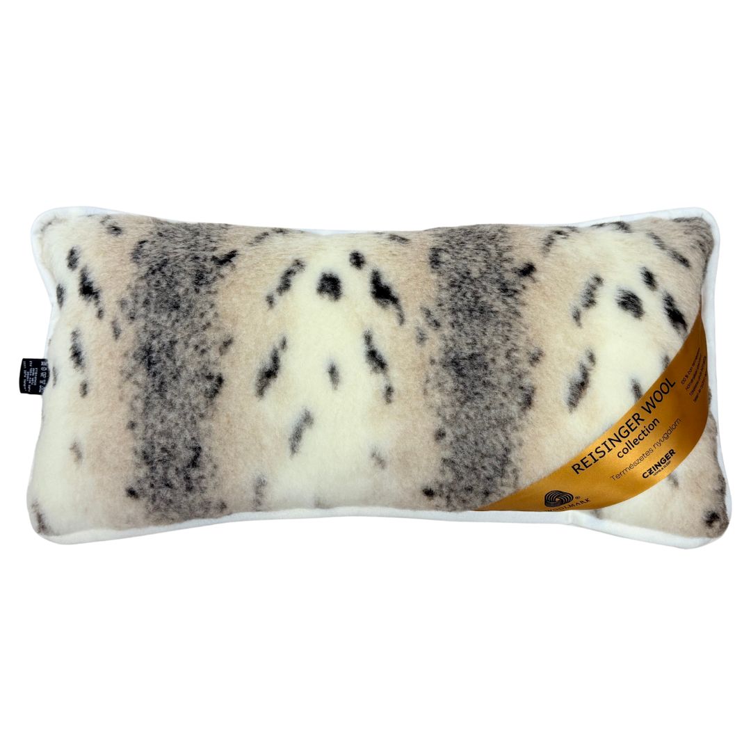 Wool Euro pillow - Lynx pattern double-sided - 550 gr/m2 - 40x80 cm