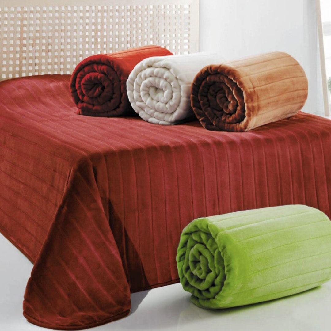 Decke - Merino Burgunderrot - 220x240 cm