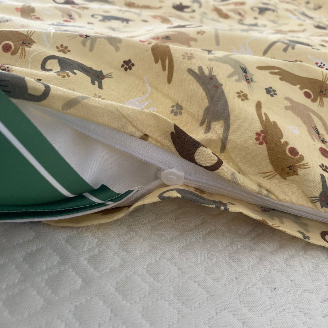 Lazy Cats Bettwäsche-Set für Kindergarten, 2-teilig – modernes Katzen-Design