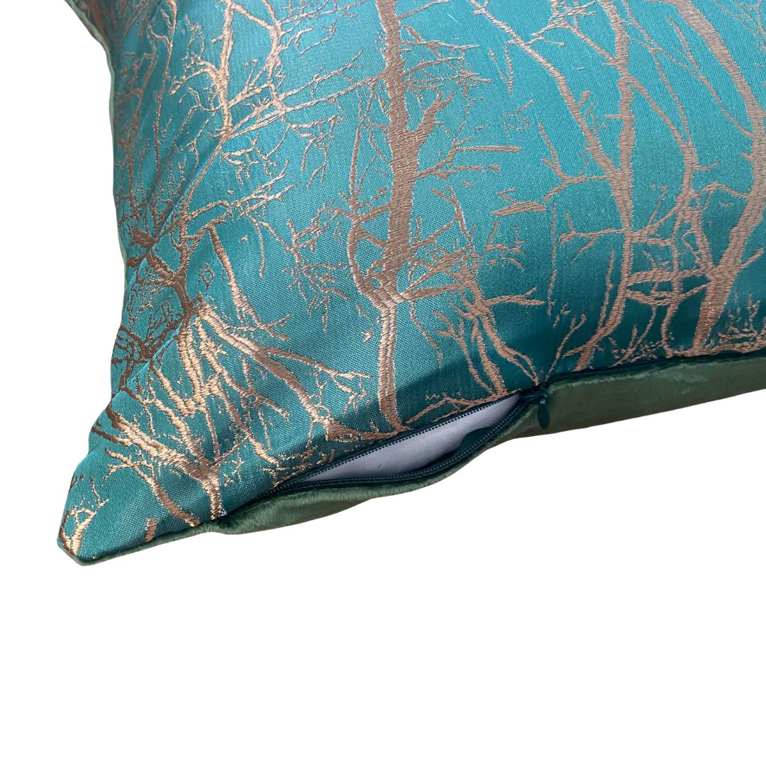 Branch velvet decorative pillow - 45x45 cm