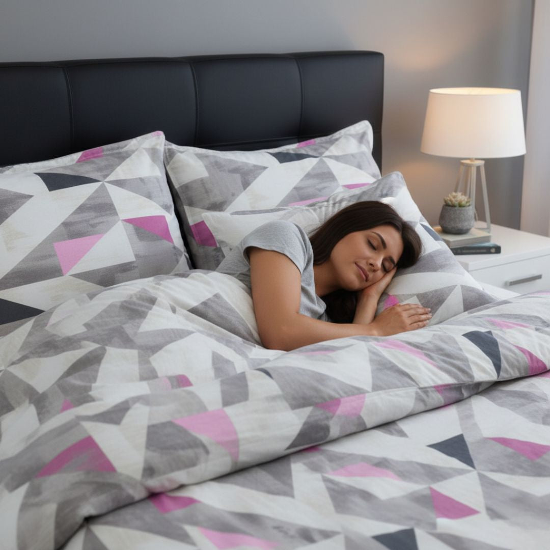 Prisma Satin-Bettwäsche – geometrischer Stil, zeitgemäße Harmonie