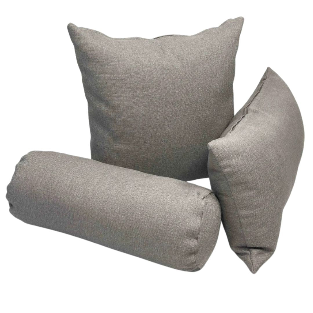 Dekokissen-Sets mit Füllung - mit Reißverschluss - Taupe