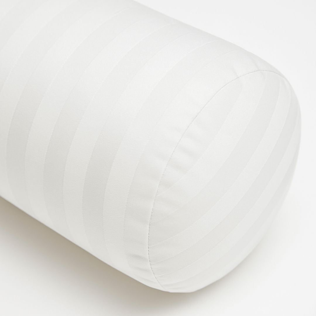 Hotel-Zylinderkissenbezug mit 2 cm Damaststreifen – mit Reißverschluss