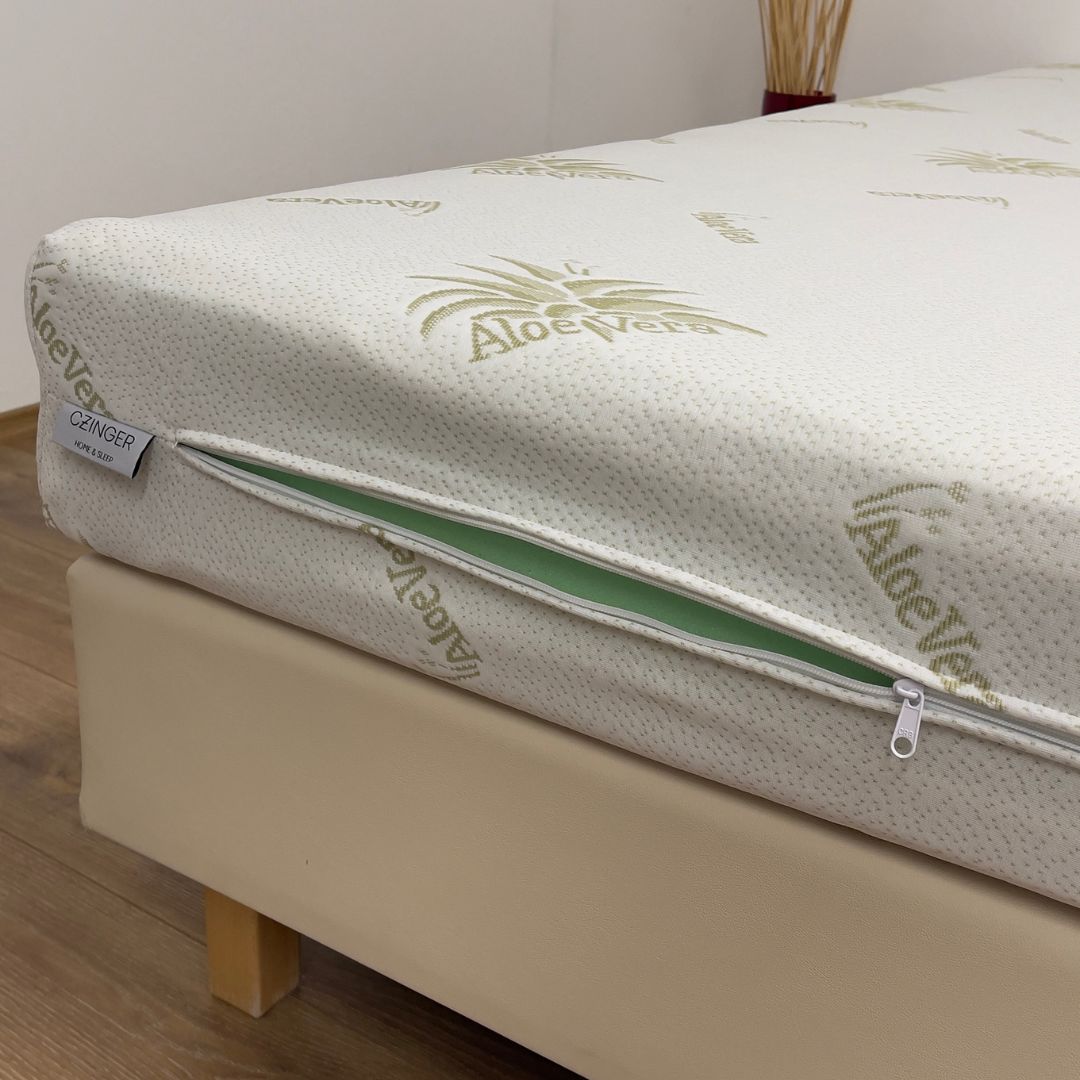 Matratzenbezug mit Reißverschluss, abnehmbar – Aloe Vera behandelt – 180 gr/m2