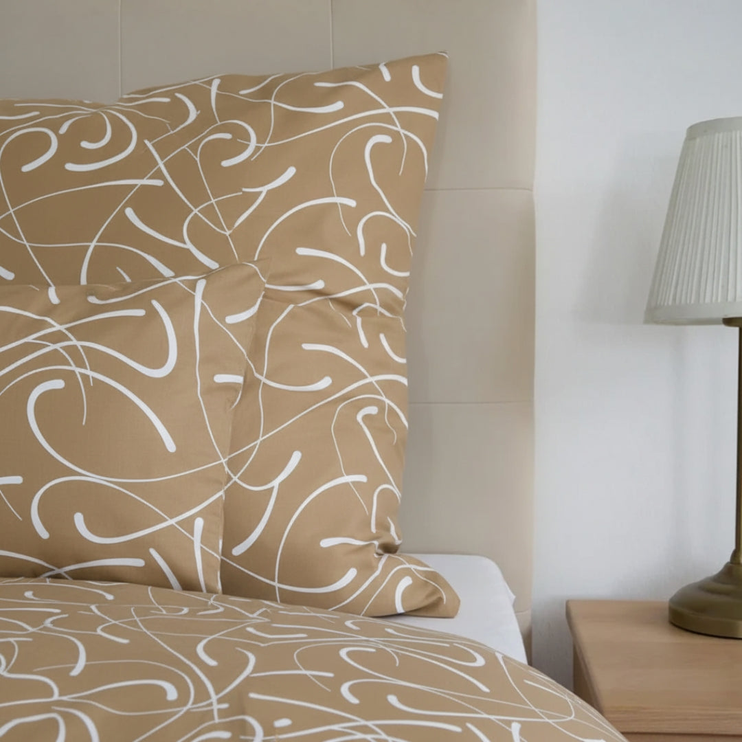 Cotton bed linen set - Blue circles