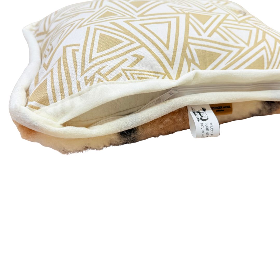 Einseitiges kleines Wollkissen mit Lavendelmuster – 600 g/m² – 40 x 50 cm