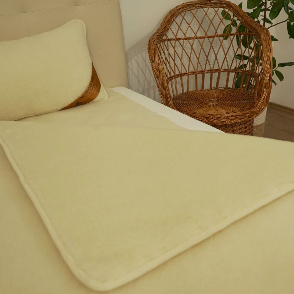 Kaschmir-Wolldecke doppelseitig 550gr/m2 - 135x200 cm LUXUSQUALITÄT!