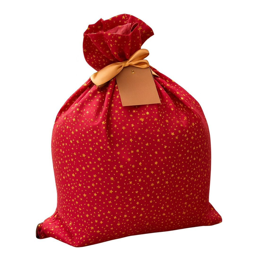 Red star zippered pillow with insert