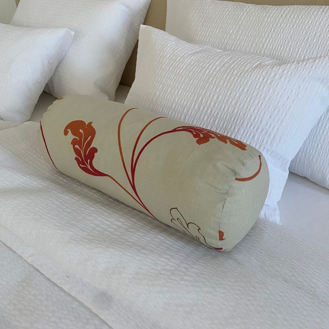 Bézs ágas - hengerpárna