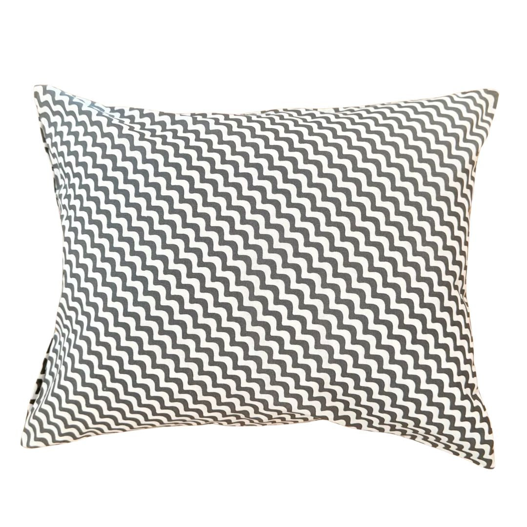 Pamut párnahuzat - Ezüstköd hullám