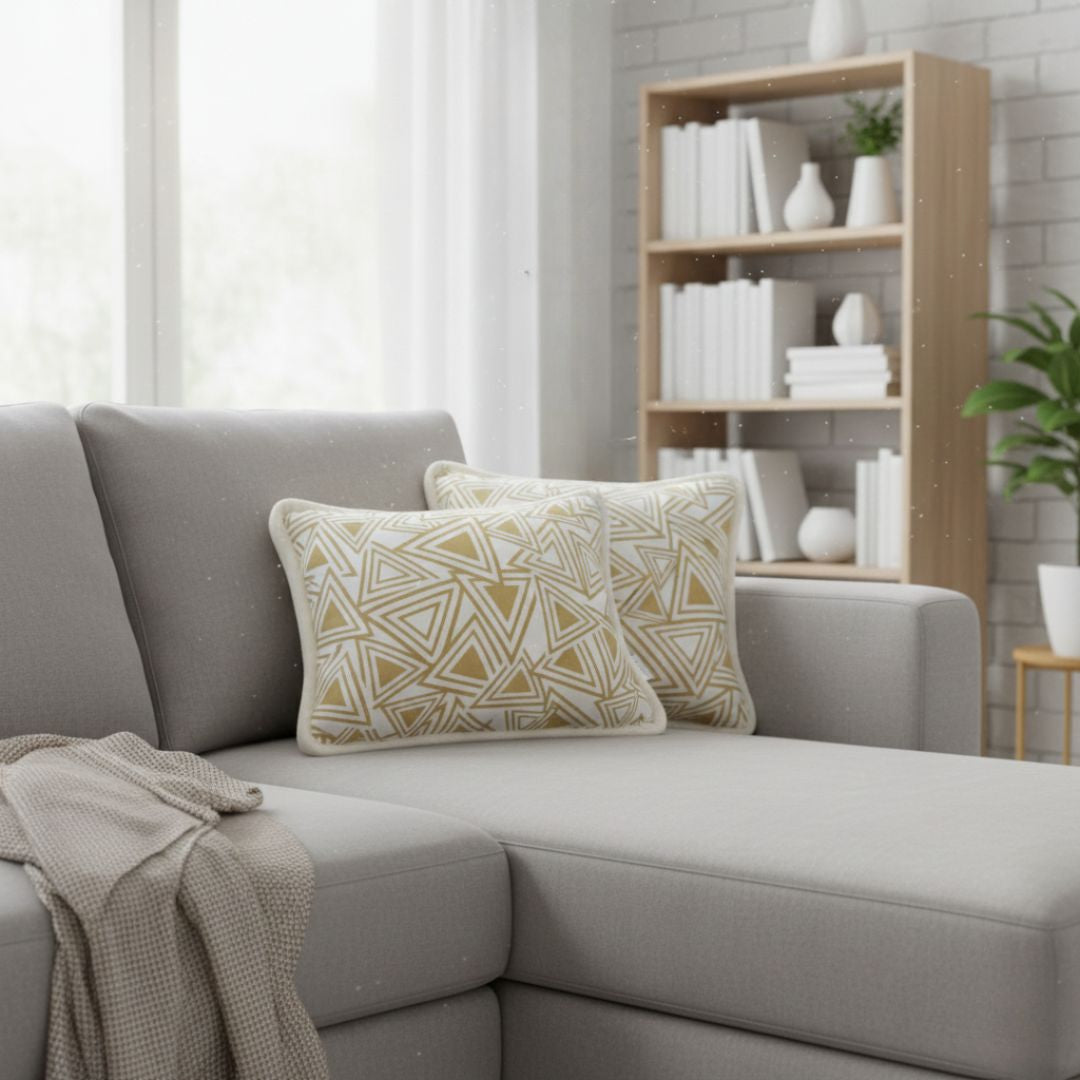 Einseitiges kleines Wollkissen mit Lavendelmuster – 600 g/m² – 40 x 50 cm