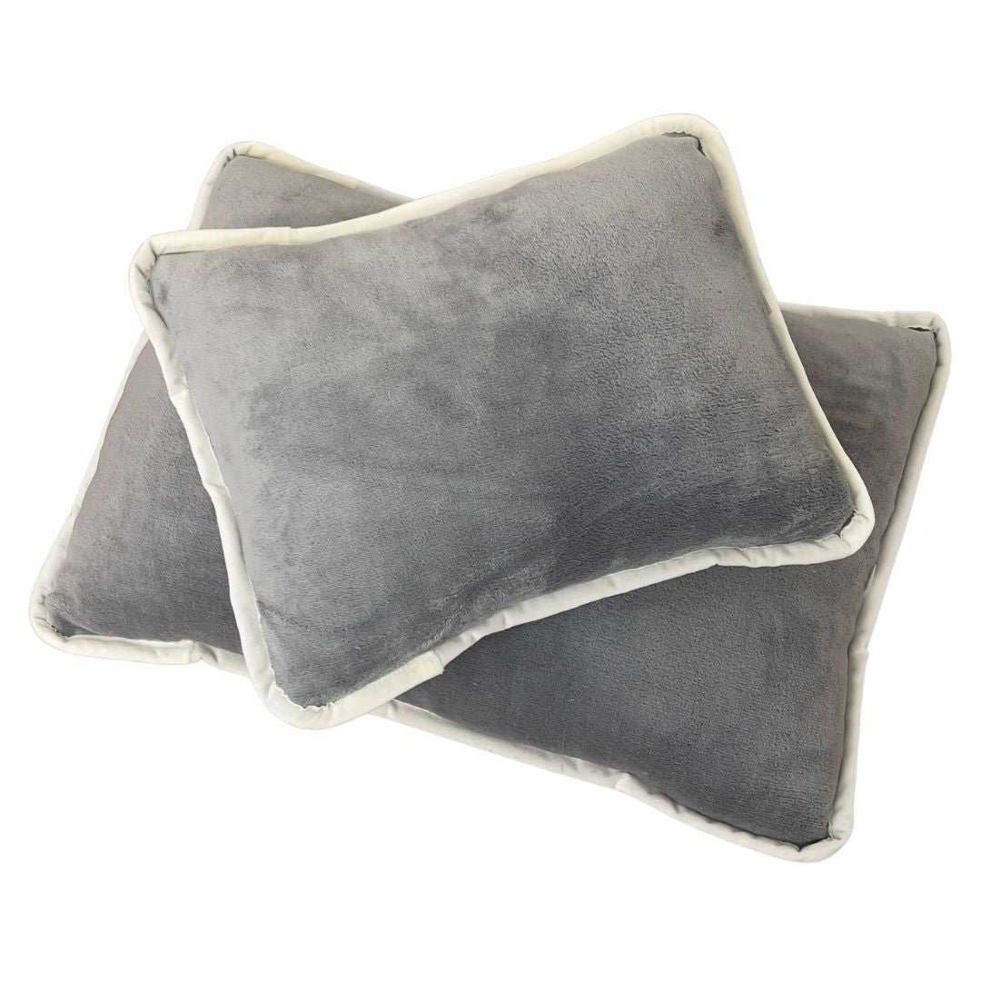 Soft - extra warme, weiche doppelseitige Winterdecke - grau/natur - 135x195 cm