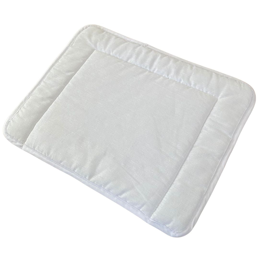 Allergy "STOP" flat children's pillow - white quilted
