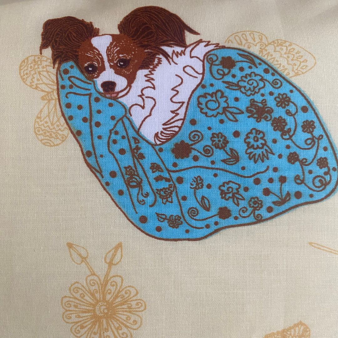 Baumwollkissenbezug - Hund liegend