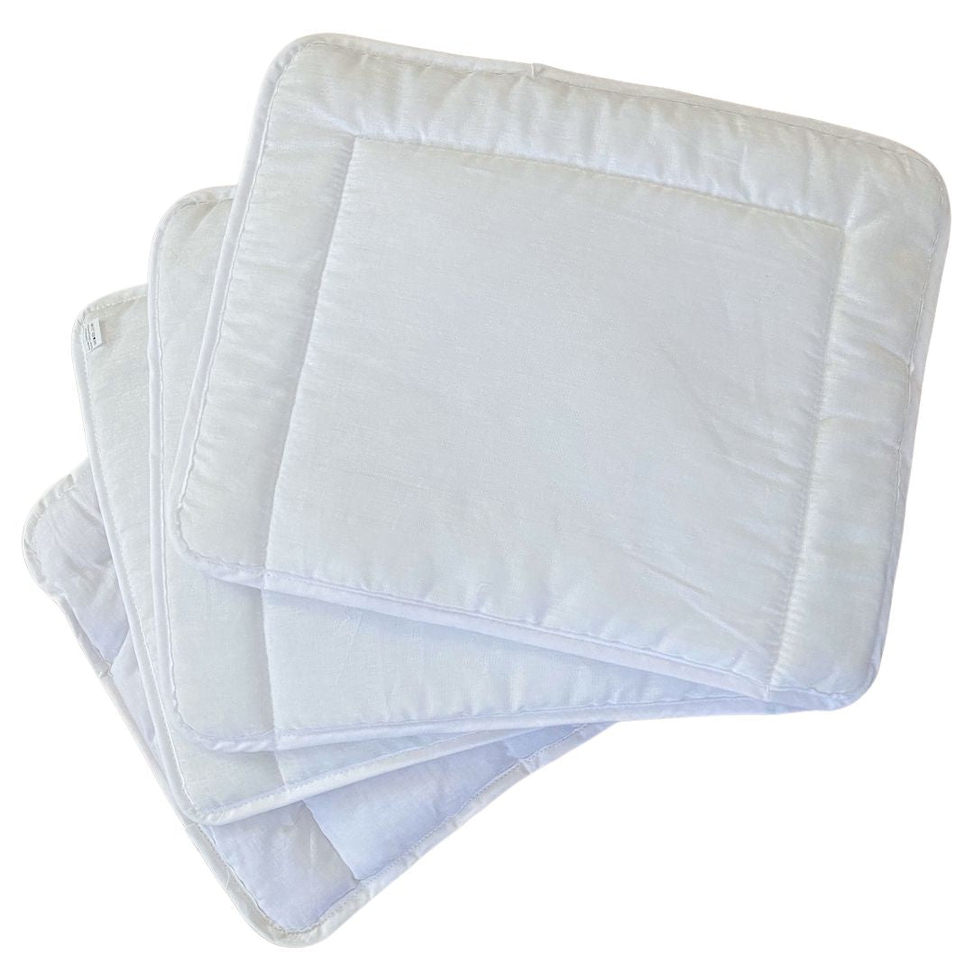 Allergy "STOP" flat children's pillow - white quilted