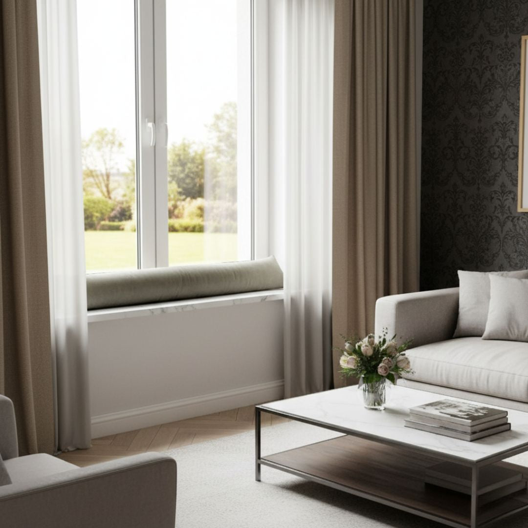 Zugluftstopper Dekor grau