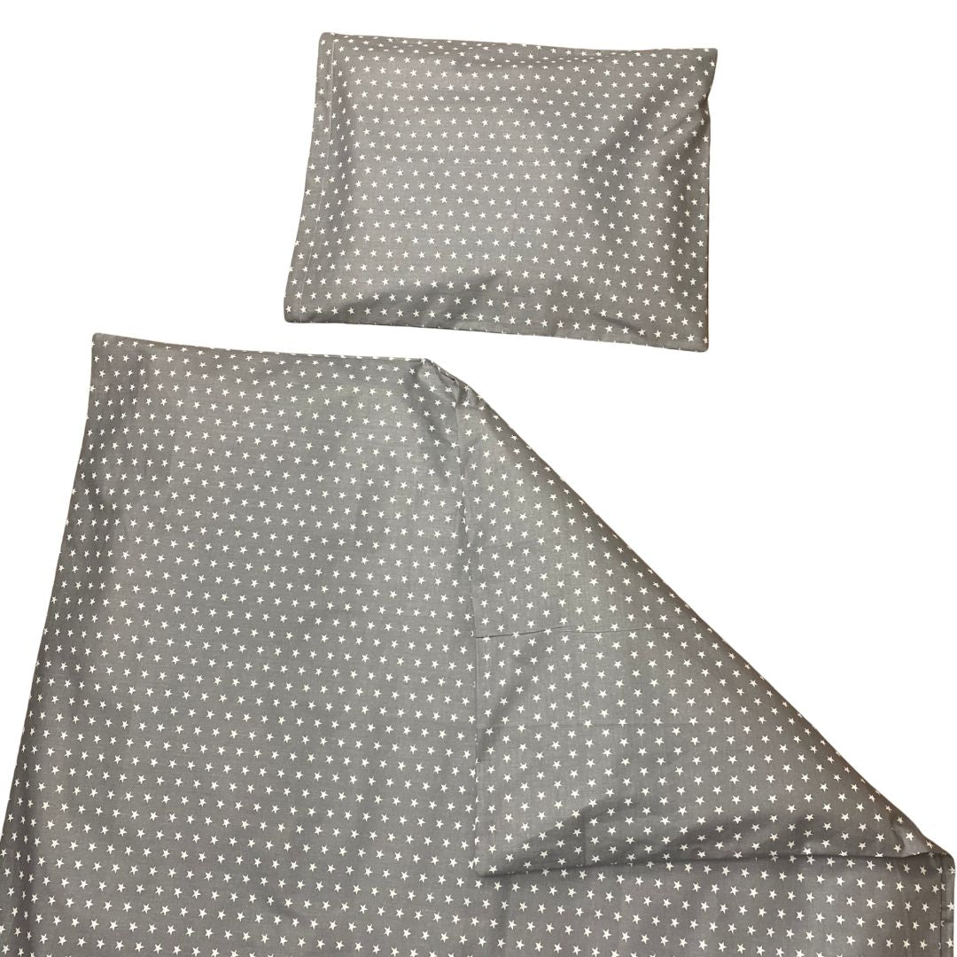 Ovis bed linen set - Cotton 2 pcs - Grey stars