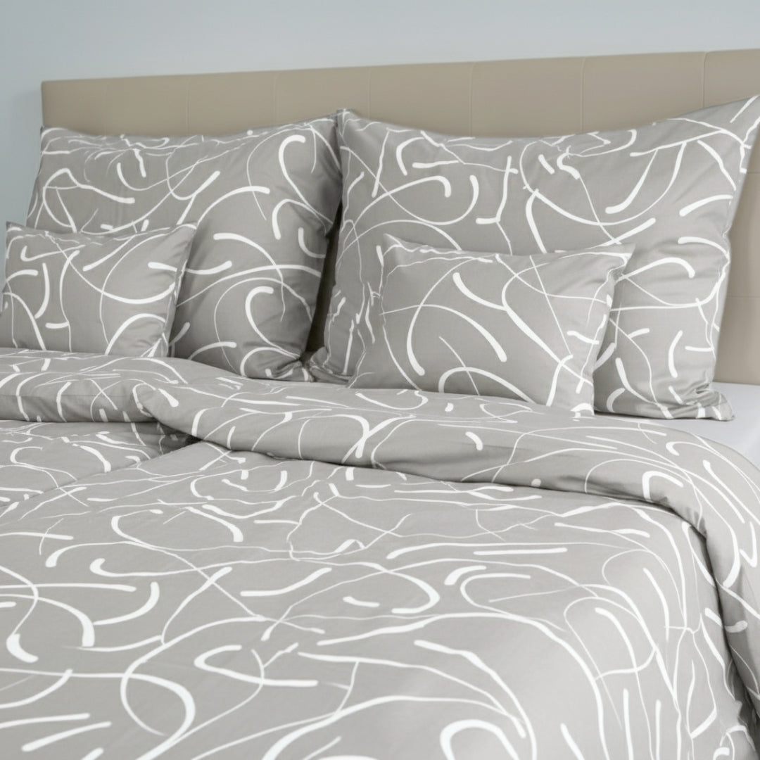 Cotton bed linen set - Blue circles