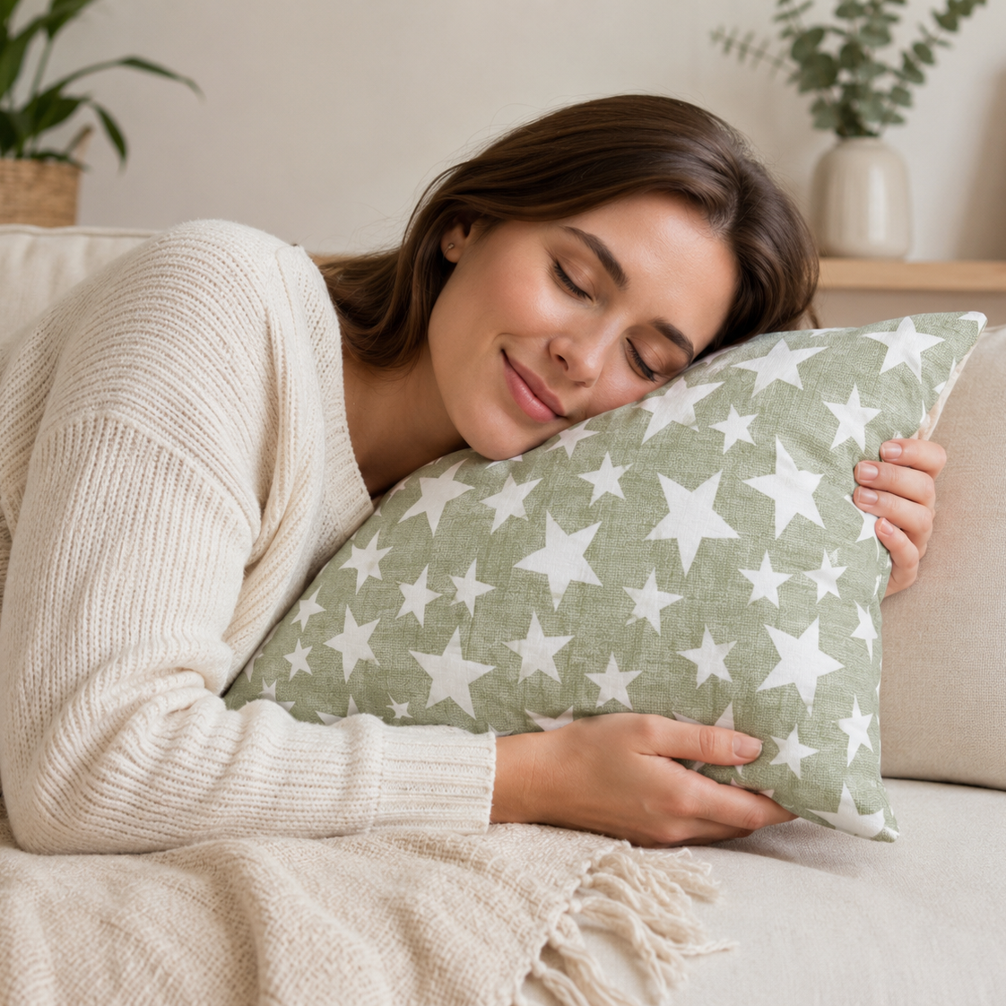 Nature Star pamut párnahuzat – természet inspirálta design