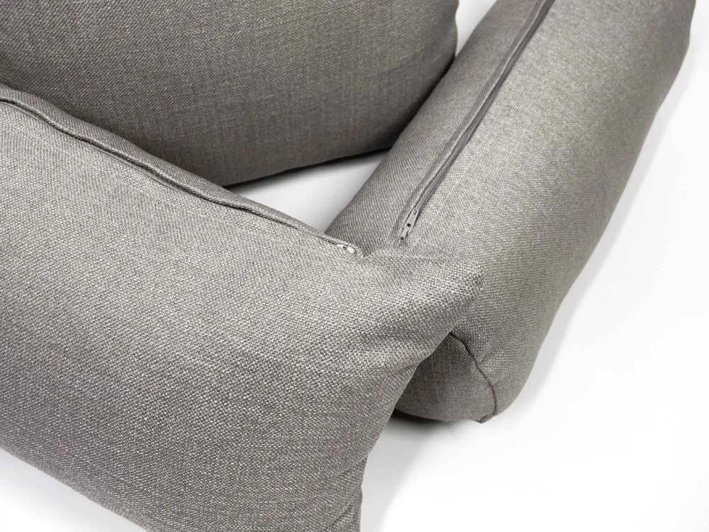 Dekokissen-Sets mit Füllung - mit Reißverschluss - Taupe