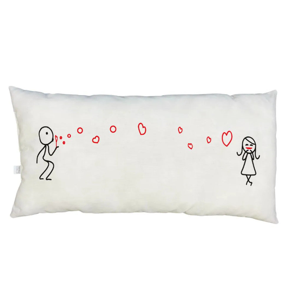 Heart sends heart decorative pillow - microfiber