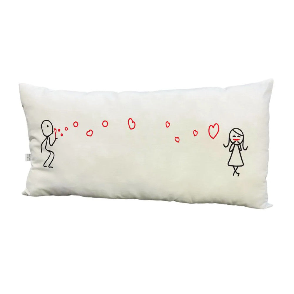 Szív küldi szívnek díszpárna - microfiber