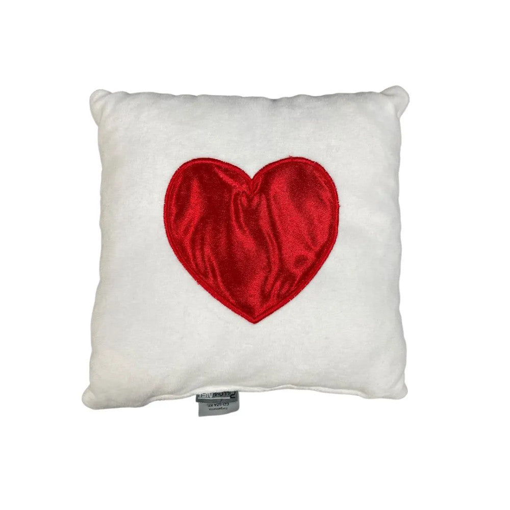 Szívecskés díszpárna - plüss - kicsi