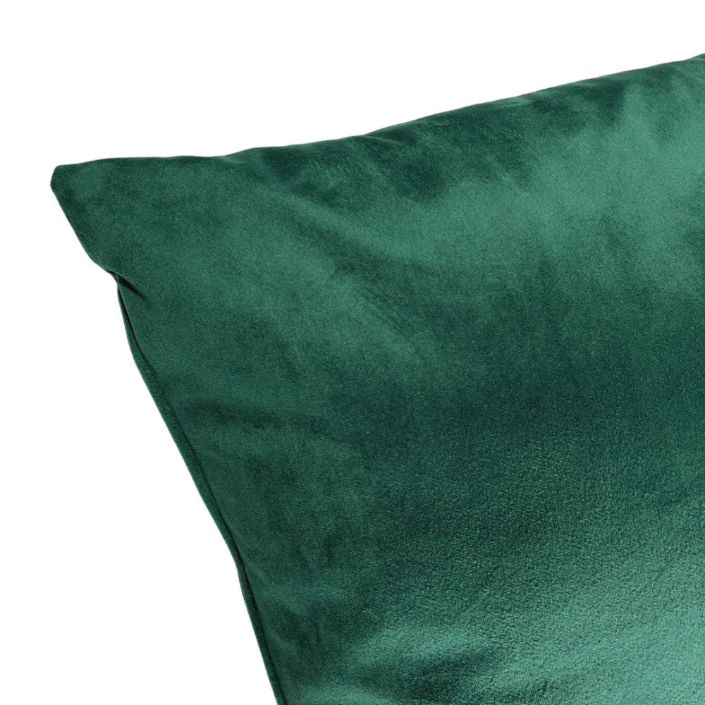 Moosgrüne Samtkissen-Sets – mit Füllung